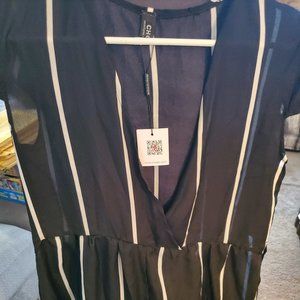 Choies Romper Sheer Shorts Romper